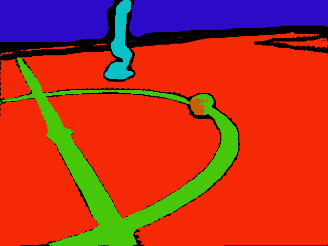 Segmentation mask for field line example
