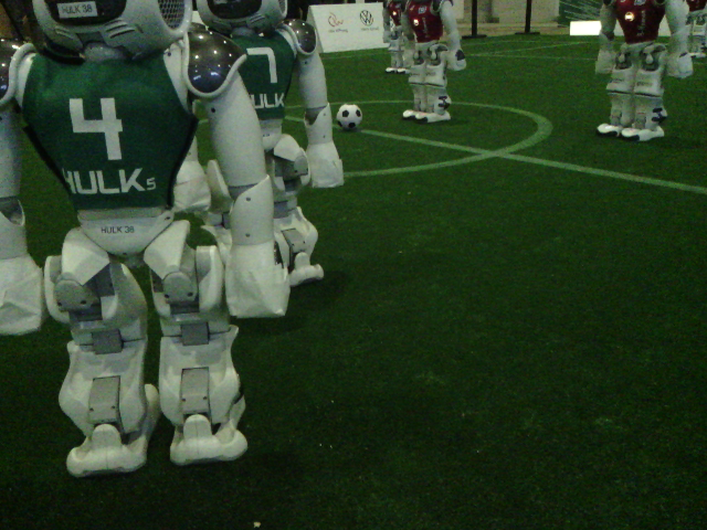 Robot soccer image with close field markings
