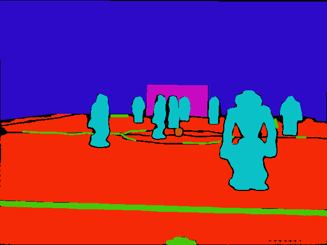 Segmentation mask for ball example